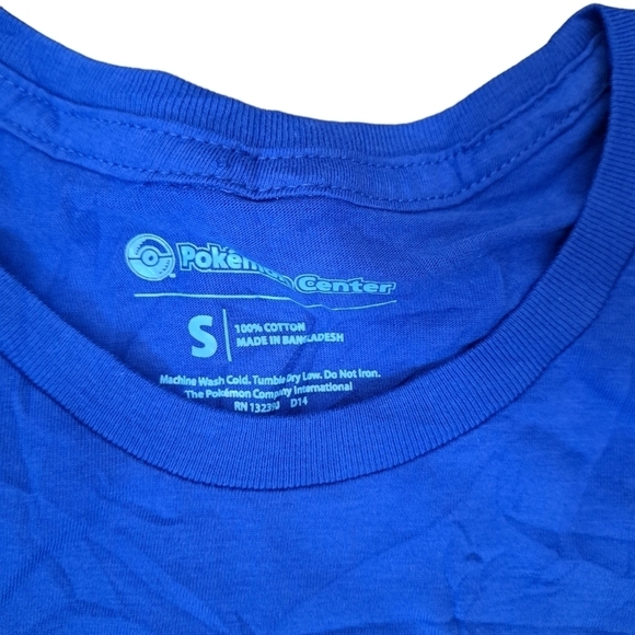 POKEMON CENTER FROAKIE t shirt blue graphics cartoon coastal gamer size Small - Picture 5 of 6